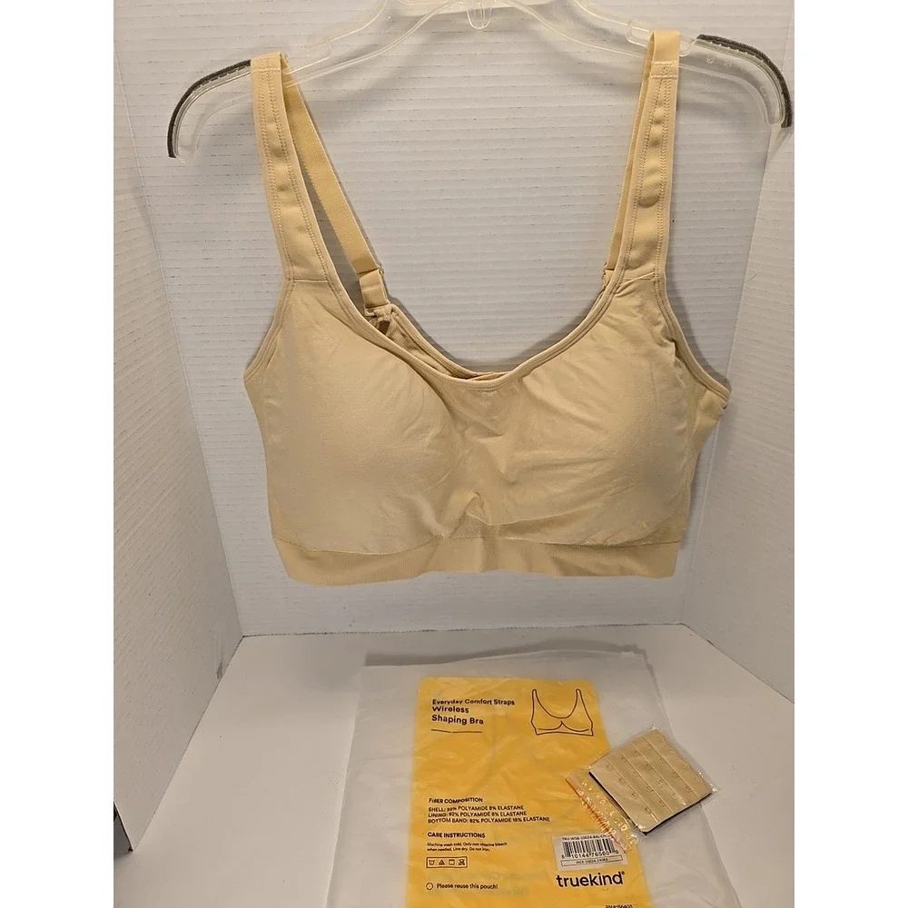 Truekind Everyday‎ Comfort Straps Wireless Shaping BRA Size 4XL, CHAI New